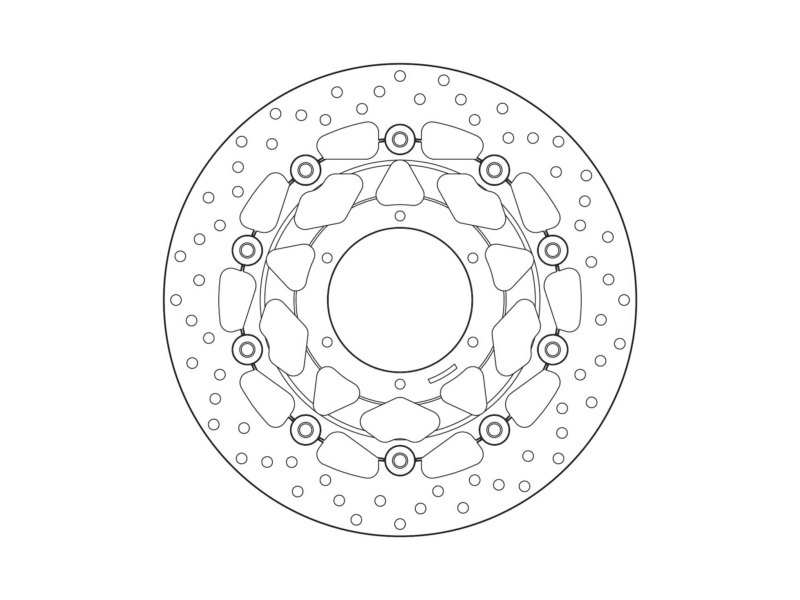 BREMBO Bremsscheibe für Motorräder 675199 Schweben