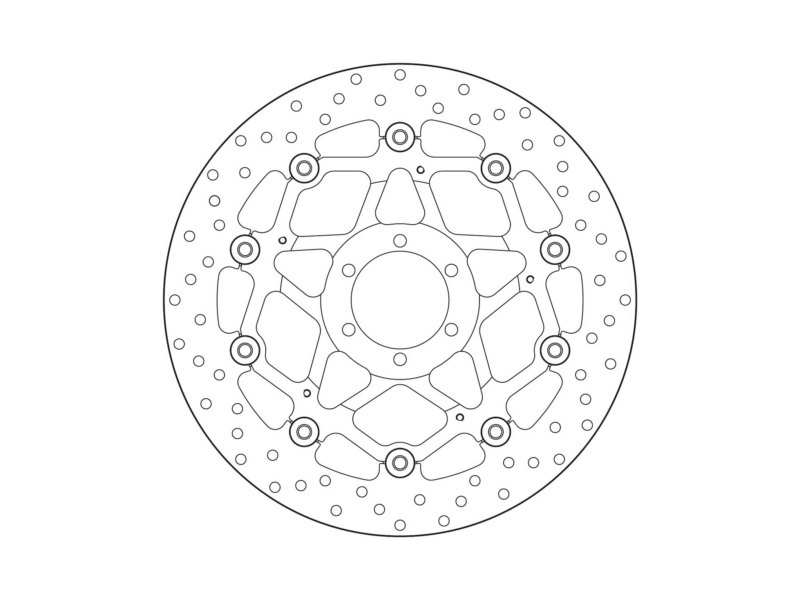 BREMBO Bremsscheibe für Motorräder 675680 Schweben