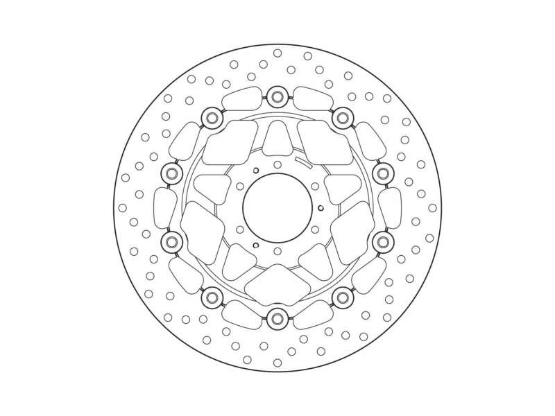 BREMBO Bremsscheibe für Motorräder 675170 Schweben