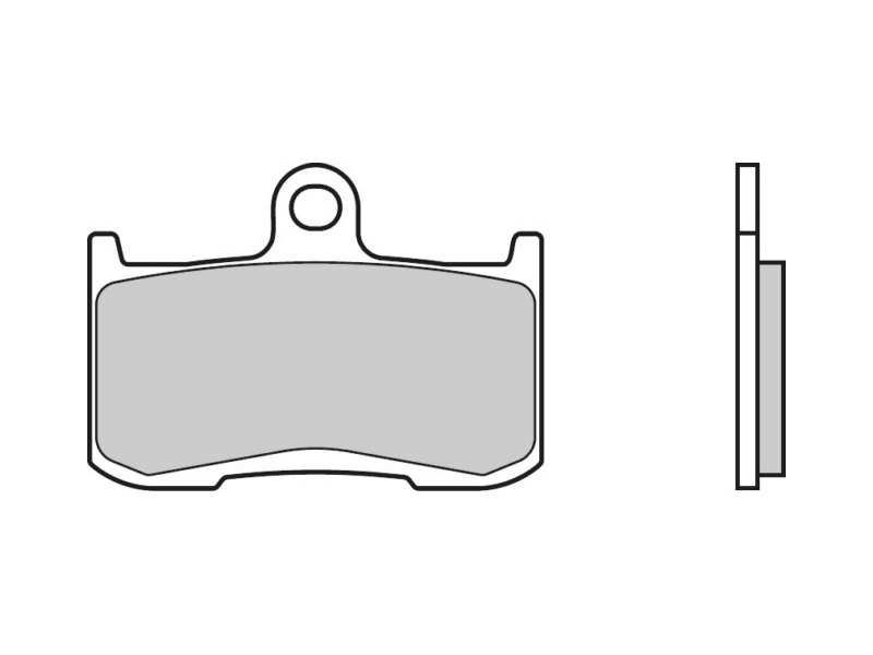 BREMBO Brake pad for motorcycle 674319 SA, SINTERED, Road, first, set, for a brake disc!