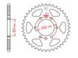 JT Kettenrad 10227299 Heck für 520 Kette, Zahnnummer: 45, Stahl, ZBK - Schwarzer Zink 2.