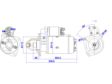 REMY Starter 10275661 Voltage [V]: 12, Rated Power [kW]: 2,7, Number of Teeth: 9, Number of mounting bores: 3, Number of thread bores: 0, Flange O [mm]: 110, Plug Type ID: B+(M8), Rotation Direction: Clockwise rotation, Service exchange part: 1.