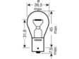 OSRAM Glühlampe 10279699 Lampenart: P21W, Spannung [V]: 12, Nennleistung [W]: 21, Sockelausführung: BA15s 
Lampenart: P21W, Spannung [V]: 12, Nennleistung [W]: 21, Sockelausführung Glühlampe: BA15s, Gebindeart: Blisterpack
Kann aus Gründen der Qualitätssicherung nicht zurückgenommen werden! 4.