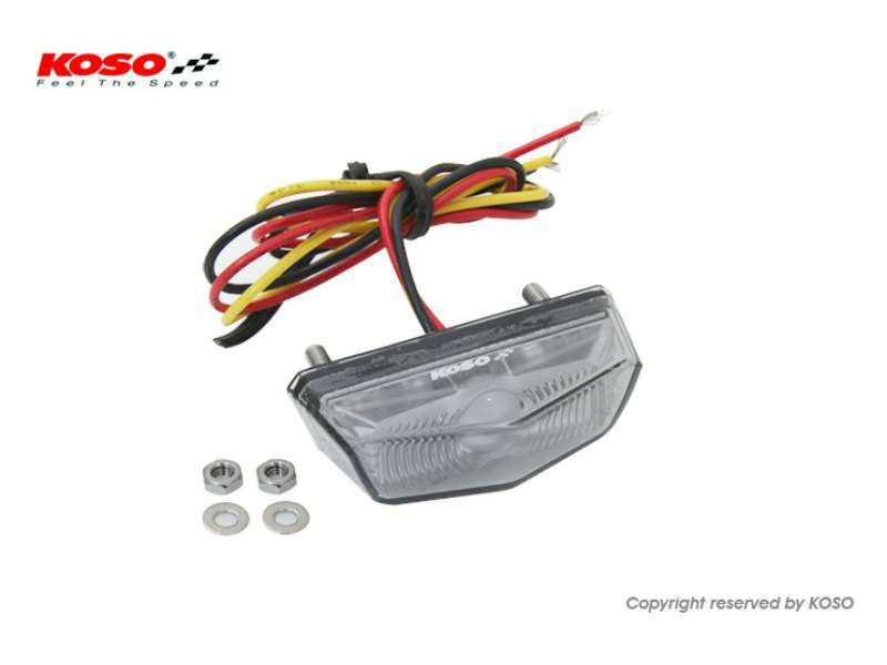 KOSO Lampe für Motorräder (universal) 10327389 LED, Nano (Rauch gelenktes Objektiv) 1.