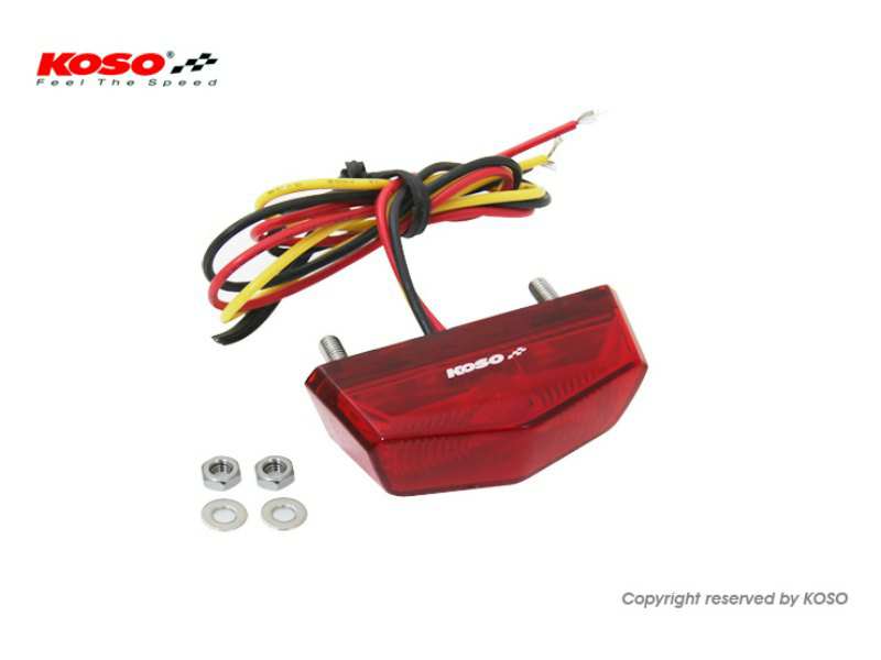 KOSO Lampe für Motorräder (universal) 10327388 LED, Nano (rot) 1.