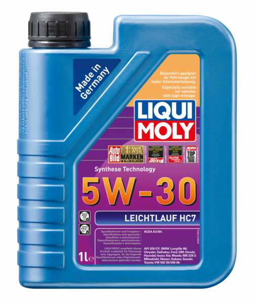 LIQUI-MOLY Motorenöl 604298 Länge [cm]: 58, Inhalt [Liter]: 1, Gebindeart: Kanister, Viskositätsklasse nach SAE: 5W-30, Spezifikation nach ACEA: A3/B4, Spezifikation nach API: SN, Öl-Herstellerempfehlung: BMW Longlife-98, Chrysler, Daihatsu, Ford, GM, Honda, Hyundai, Isuzu, Kia, Mazda, MB 229.3, Mitsubishi, Nissan, Opel GM-LL-A-025, Opel GM-LL-B-025, Renault RN 0700, Renault RN 0710, Subaru, Suzuki, Toyota, VW 502 00, VW 505 00 
Inhalt [Liter]: 1, Gebindeart: Kanister, Viskositätsklasse nach SAE: 5W-30, Spezifikation nach