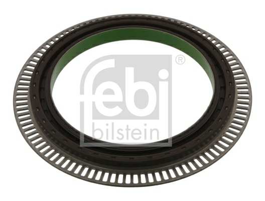 SWAG/FEBI Wheel hub seal 877458 Thickness [mm]: 16,3, Inner Diameter [mm]: 139, Outer Diameter [mm]: 175, 205, Material: FPM (fluoride rubber), Number of Teeth: 100, Fitting Position: Rear Axle Left, Rear Axle Right, Supplementary Article/Info 2: with ABS sensor ring