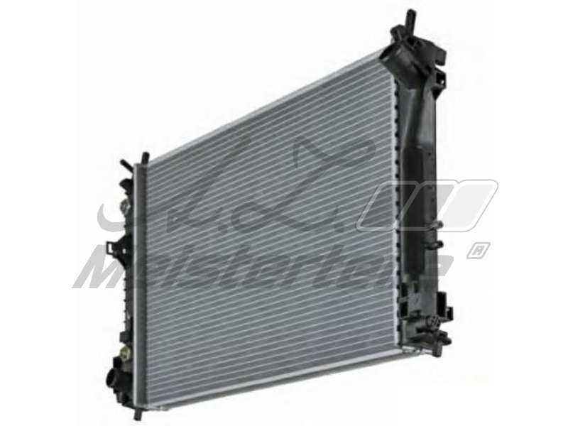 A.Z. MEISTERTEILE Radiator 10401572 Radiator type: Brazed cooling fins, Core Length [mm]: 650, Core Width [mm]: 415, Core Depth [mm]: 27, Water Tank Material (radiator): Plastic, Vehicle Equipment: for vehicles with/without air conditioning, Transmission Type: Automatic Transmission
