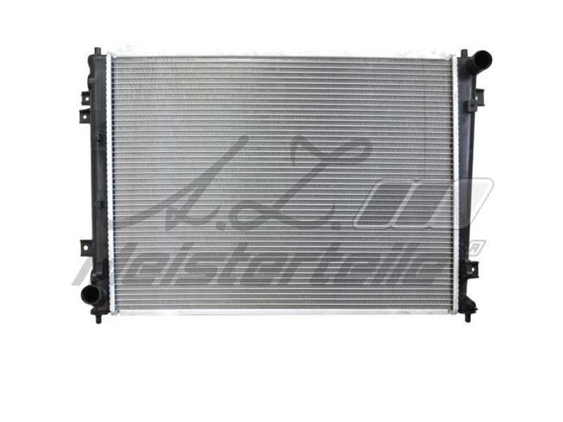 A.Z. MEISTERTEILE Radiator 10401772 Cooling fins material: Aluminium, Core Depth [mm]: 16, Core Length [mm]: 640, Core Width [mm]: 488, Inlet O [mm]: 35, Outlet O [mm]: 35, Radiator type: Brazed cooling fins, Supplementary Article/Info 2: with cap, without expansion tank, Supplementary Article/Supplementary Info: with oil cooler, without gasket/seal, Water Tank Material (radiator): Plastic