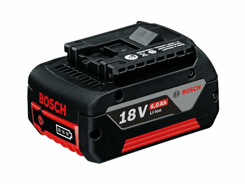 BOSCH Batterie für Werkzeugmaschinen 10460311 Persistent 18 V, 6,0 AH XL Batterie, Coolpack-Technologie Praktische Ladezustand Status Display einmal 20%länger (5,0 Ah-Akku) für die gleiche Größe Bosch Flexible Stromversorgungssystem-alles gleiche Maschine der V-Klasse-Klassen-angemessene Batterie