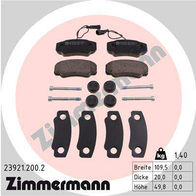 ZIMMERMANN Brake pad for disc brake (cargo) 10381363 Set
Brake System: BREMBO, Width [mm]: 110, Height [mm]: 50, Thickness [mm]: 20, Wear Warning Contact: incl. wear warning contact, Number of wear indicators [per axle]: 2, Supplementary Article/Supplementary Info: Photo corresponds to scope of supply, Supplementary Article/Info 2: with bolts/screws