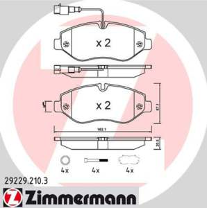 ZIMMERMANN Bremsbelag für Scheibenbremsen (LKW)