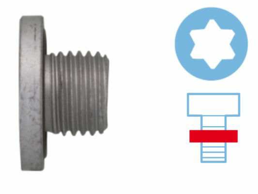 CORTECO Verschlußschraube, Ölwanne 10460730 Länge [mm]: 14, Gewindemaß: M 14 x 1,50 x 10,5, Ergänzungsartikel/Ergänzende Info 2: mit Dichtring, Anzugsdrehmoment bis [Nm]: 14, Material: Stahl, Oberfläche: verzinkt, Gebindeart: Blisterpack, Schraubenkopf-/Mutternprofil: Torx 1.