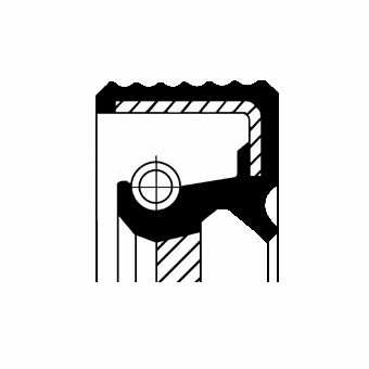 CORTECO Differential gear oil seal 10460365 Inner diameter 1 [mm]: 50, Outer diameter 1 [mm]: 65, Height 1 [mm]: 8, Height 2 [mm]: 12, Material: ACM (Polyacrylate), Swirl Type: Right-hand Twist, Dust Cover: with dust lip