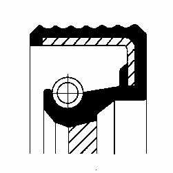 CORTECO Transmission gear seal 10460556 Fitting Position: Inlet, Inner diameter 1 [mm]: 45, Outer diameter 1 [mm]: 58, Height 1 [mm]: 7, Material: FPM (fluoride rubber), Swirl Type: Right-hand Twist