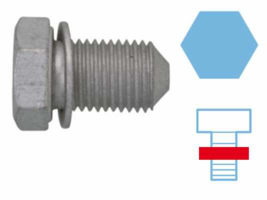 CORTECO Verschlußschraube, Ölwanne 10460741 Länge [mm]: 29,5, Gewindemaß: M 14 x 1,50 x 22, Schlüsselweite: 19, Ergänzungsartikel/Ergänzende Info 2: mit Dichtring, Gebindeart: Blisterpack 1.