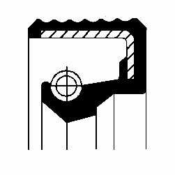 CORTECO Transmission gear seal 10460358 Inner diameter 1 [mm]: 13, Outer diameter 1 [mm]: 26, Height 1 [mm]: 7, Material: FPM (fluoride rubber)