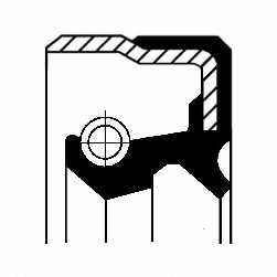 CORTECO Wheel hub seal 10460805 Height 1 [mm]: 8, Height 2 [mm]: 14, Outer Diameter 1 [mm]: 68, Inner Diameter 1 [mm]: 52, Material: NBR (nitrile butadiene rubber), Dust Cover: with dust lip