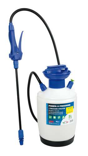 LAMPA Sprayer 579912 Viton with seals, total capacity: 5540 ml, adjustable nozzle, max. Pressure: 3.00 bar, hose: 140 cm, safety valve, adjustable shoulder strap (120cm), ideal oils and mineral fats silicone -based, animal and vegetable oils, aliphic hydrocarbons, aromatic hydrocarbons, very good resistance to ozone, oxygen and sunlight 1.
