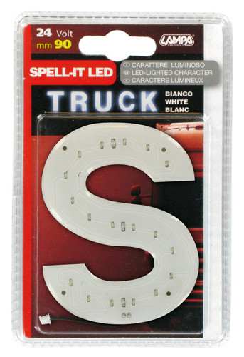 LAMPA Bunting lamp 581872 LED lighting letter "S", SMD-LED, white, 90mm, 24V, waterproof.