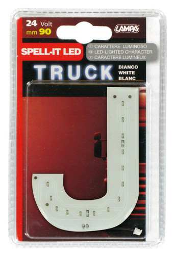 LAMPA Bunting lamp 581864 LED lighting letter "J", SMD-LED, white, 90mm, 24V, waterproof.