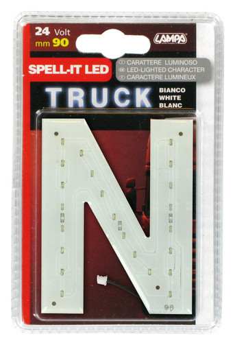 LAMPA Bunting lamp 581868 LED lighting letter "N", SMD-LED, white, 90mm, 24V, waterproof.