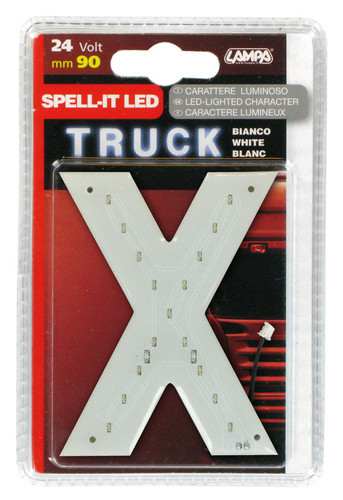 LAMPA Bunting lamp 581877 LED lighting letter "X", SMD-LED, white, 90mm, 24V, waterproof.