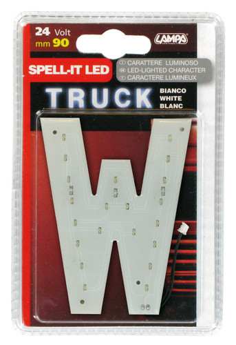 LAMPA Bunting lamp 581876 LED lighting letter "W", SMD-LED, white, 90mm, 24V, waterproof.