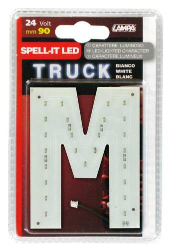 LAMPA Bunting lamp 581867 LED lighting letter "M", SMD-LED, white, 90mm, 24V, waterproof.