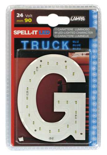 LAMPA Bunting lamp 581902 LED lighting letter "G", SMD-LED, blue, 90mm, 24V, waterproof.