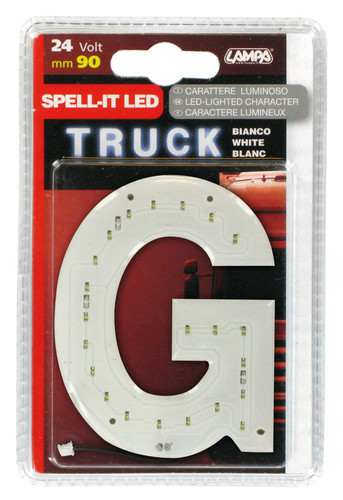 LAMPA Bunting lamp 581861 LED lighting letter "G", SMD-LED, white, 90mm, 24V, waterproof.