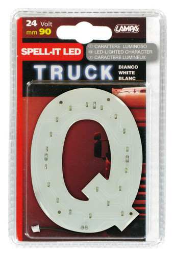 LAMPA Bunting lamp 581870 LED lighting letter "Q", SMD-LED, white, 90mm, 24V, waterproof.