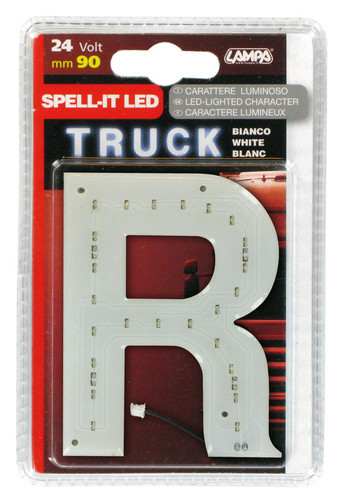 LAMPA Bunting lamp 581871 LED lighting letter "R", SMD-LED, white, 90mm, 24V, waterproof.