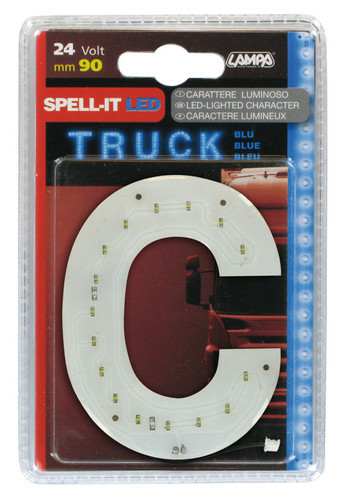 LAMPA Bunting lamp 581898 LED lighting letter "C", SMD-LED, blue, 90mm, 24V, waterproof.