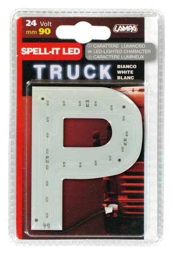 LAMPA Bunting lamp 581869 LED lighting letter "P", SMD-LED, white, 90mm, 24V, waterproof.