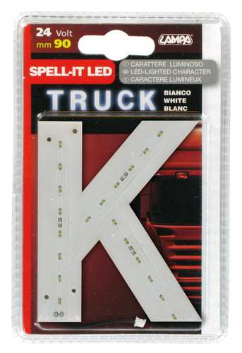 LAMPA Bunting lamp 581865 LED lighting letter "K", SMD-LED, white, 90mm, 24V, waterproof.