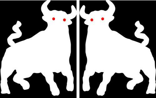 LAMPA Bunting lamp 581995 Décor lamp, decor SMD LED, pair, 24V. Bull -shaped in white. Dimensions: 70 x 90mm. 1.