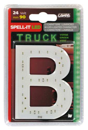 LAMPA Bunting lamp 581941 LED lighting letter "B", SMD-LED, green, 90mm, 24V, waterproof.