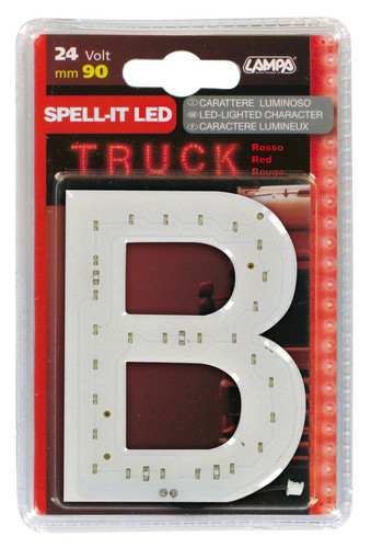 LAMPA Bunting lamp 582154 LED lighting letter "B", SMD-LED, red, 90mm, 24V, waterproof.