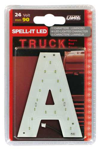 LAMPA Bunting lamp 582153 LED lighting letter "A", SMD-LED, red, 90mm, 24V, waterproof.