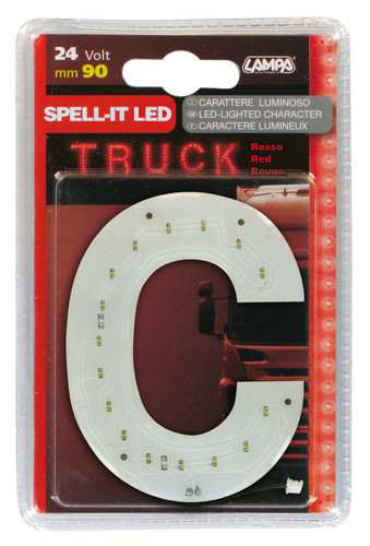 LAMPA Bunting lamp 582155 LED lighting letter "C", SMD-LED, red, 90mm, 24V, waterproof.