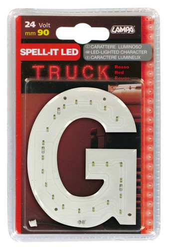 LAMPA Bunting lamp 582159 LED lighting letter "G", SMD-LED, red, 90mm, 24V, waterproof.