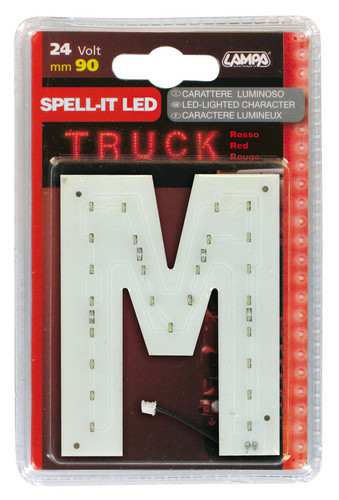 LAMPA Bunting lamp 582165 LED lighting letter "M", SMD-LED, red, 90mm, 24V, waterproof.