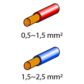 LAMPA Cable terminals 579054 10 pcs/ package, fast bond, red 0.8-1.5 mm2 (5 pcs)/ blue 1.5-2.5 mm2 (5 pcs) 2.