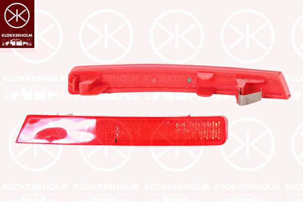 KLOKKERHOLM Rückstrahler 741816 Rechte. hintere
Einbauseite: hinten rechts, Farbe: rot