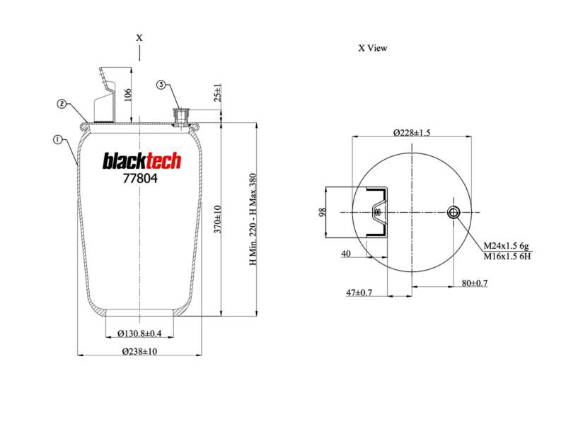 BLACKTECH Federbalg, Luftfederung 10769787 