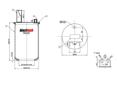 BLACKTECH Air spring semi complet