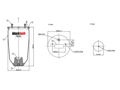 BLACKTECH Air spring semi complet