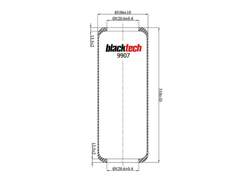 BLACKTECH Gummielement Luftfeder 10898529 Gewicht[kg]: 1,62, Organisationsnummer: AIT