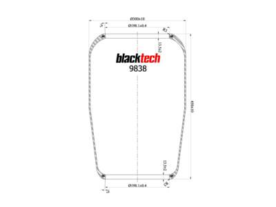 BLACKTECH Air spring rubber unit